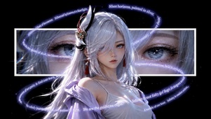 银发梦幻二次元美少女