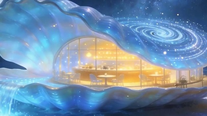 夜景星空海景带鱼屏