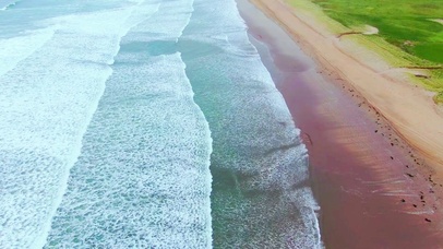 唯美沙滩海浪4K