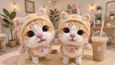 萌宠两小只可爱猫