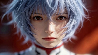 银发少女凝视