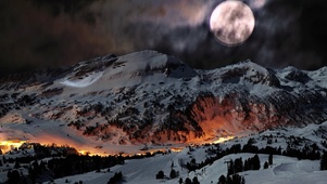 登山望月