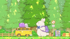 森林车站的旅行小兔