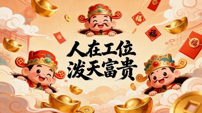 人在工位泼天富贵财神