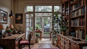 【雨景】宽敞的书房