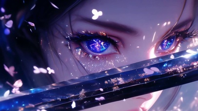 星瞳浸蓝浮光入眸