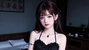 黑裙少女