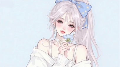 高马尾清纯女孩