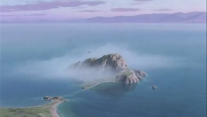 俯瞰海面岛屿