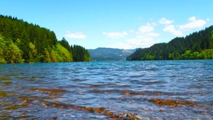 绿林山涧湖泊