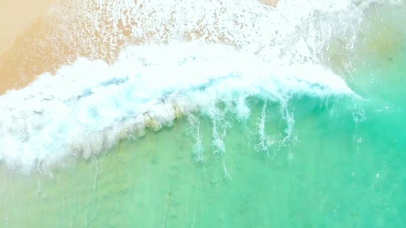 治愈沙滩海浪4K