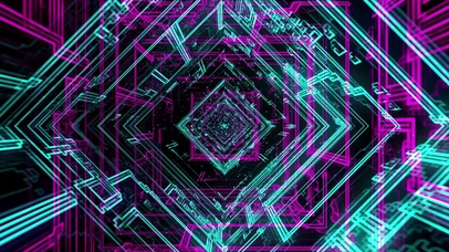 4K科幻线框隧道