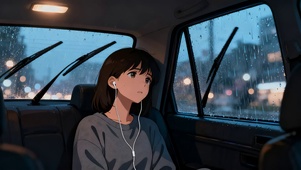 车中看雨