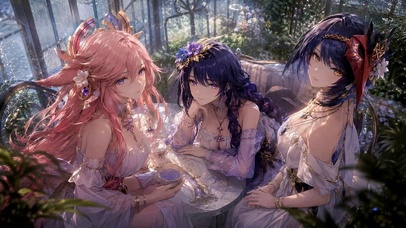 雨天花房二次元美少女下午茶