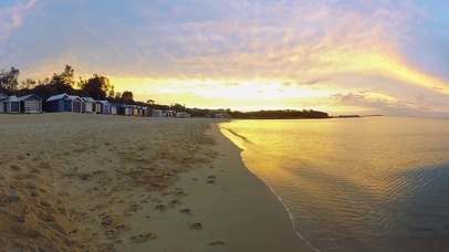 夕阳海滩超宽屏