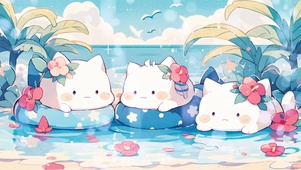 海上夏日猫咪