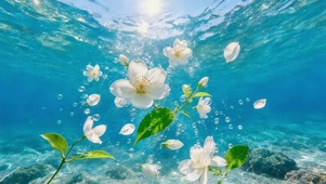 小清新水下鲜花