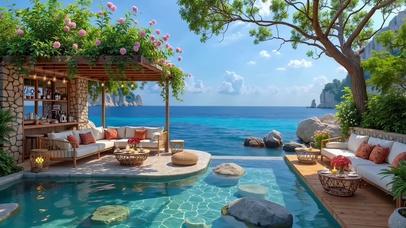 唯美夏季蓝天大海