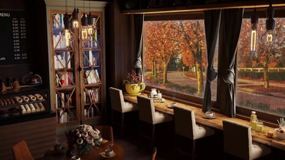 咖啡店书店环境