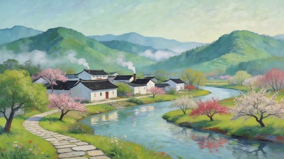 小清新乡村河流