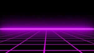 4K炫酷发光紫色网格线