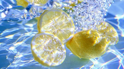 冰爽清透柠檬水花