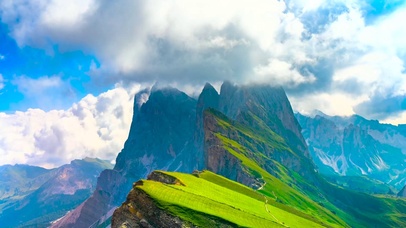 唯美瑞士高山云雾