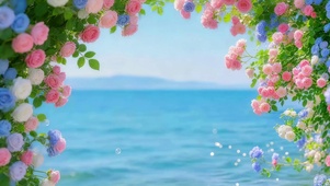 治愈大海鲜花