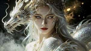 幻彩银白龙女