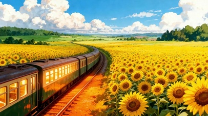 向日葵花海列车