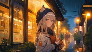 雨中的邂逅