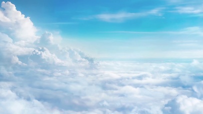 蓝天白云带鱼屏