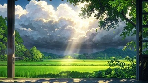 雨后初晴丁达尔效应 夏天小确幸