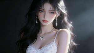 治愈吊带裙女孩
