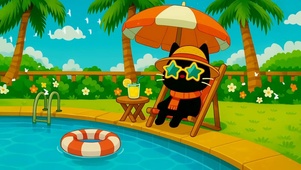 夏日泳池