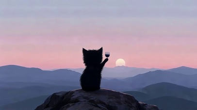 猫咪举杯