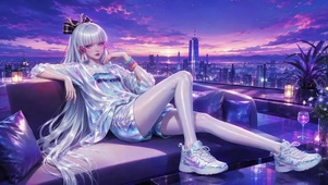 性感幻彩流光少女