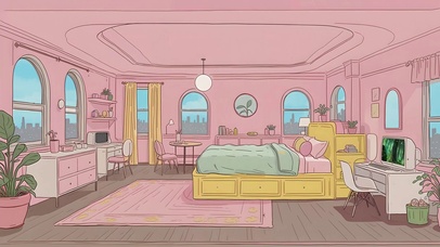 粉色温馨小屋