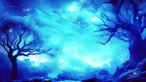 蓝色治愈梦中灵树