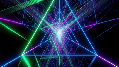 无限隧道系列-彩色三角体