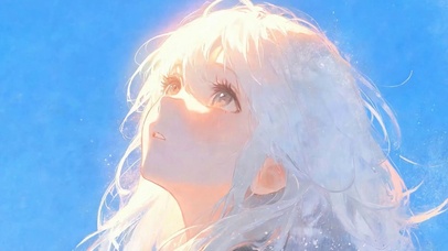 望着天空女孩