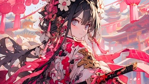 4K 和服女孩