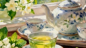 护眼茶座带鱼屏