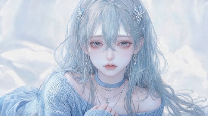 冰蓝唯美少女