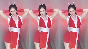 不知火舞cos性感舞蹈顶级身材