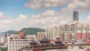 4K 高清 深圳时差城市景观