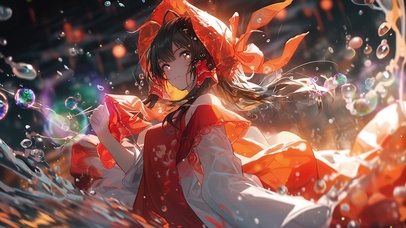 可爱红衣美少女