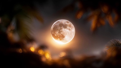 夜晚的月亮