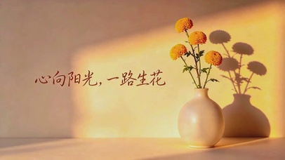 心向阳光，一路生花暖系动态壁纸