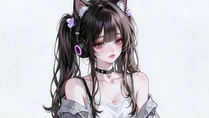 甜酷猫耳少女